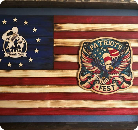 Custom Wooden Flag